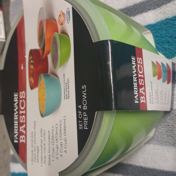 Farberware Kitchen Farberware Basics Set Of 4 Prep Bowls With Lids Multicolor Poshmark